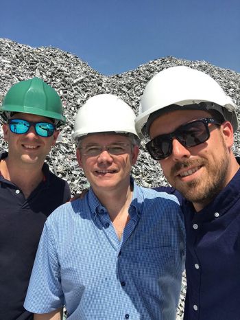 Da sx, Tom Jansen, Brian Gist e Alessandro Granziera di TOMRA